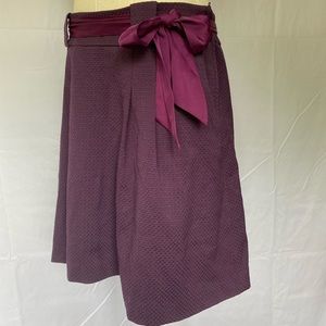 H&M Plum Dress Skirt w/ Ribbon Belt